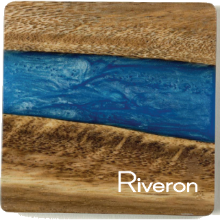 Acacia Wood/Opaque Blue
